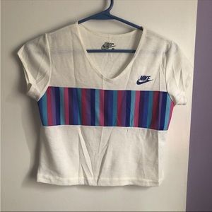 Nike Sheer Vintage athletic crop top size small